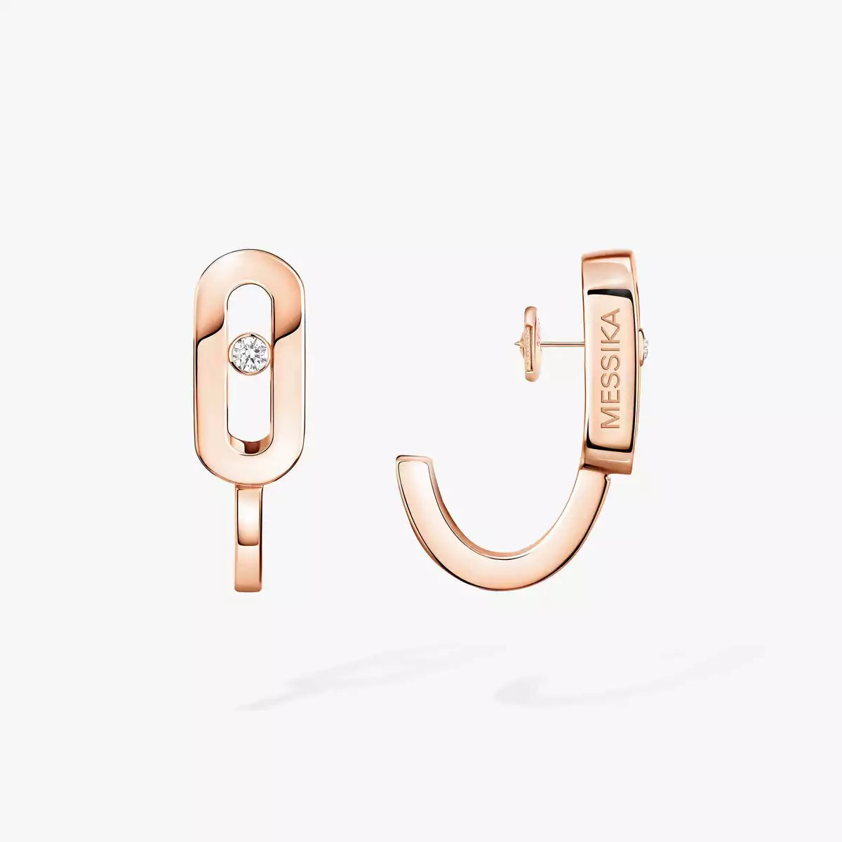 [Regal Jewels]Diamond Mini Hoop Earrings Move Classique