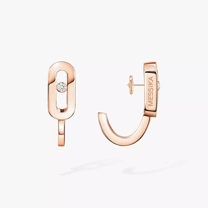 [Regal Jewels]Diamond Mini Hoop Earrings Move Classique