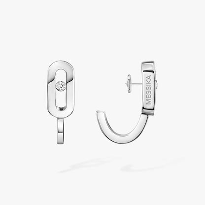 [Regal Jewels]Diamond Mini Hoop Earrings Move Classique