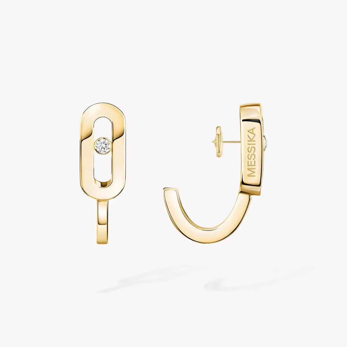 [Regal Jewels]Diamond Mini Hoop Earrings Move Classique