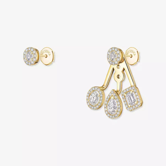[Regal Jewels] My Twin Trio  Diamond Earrings