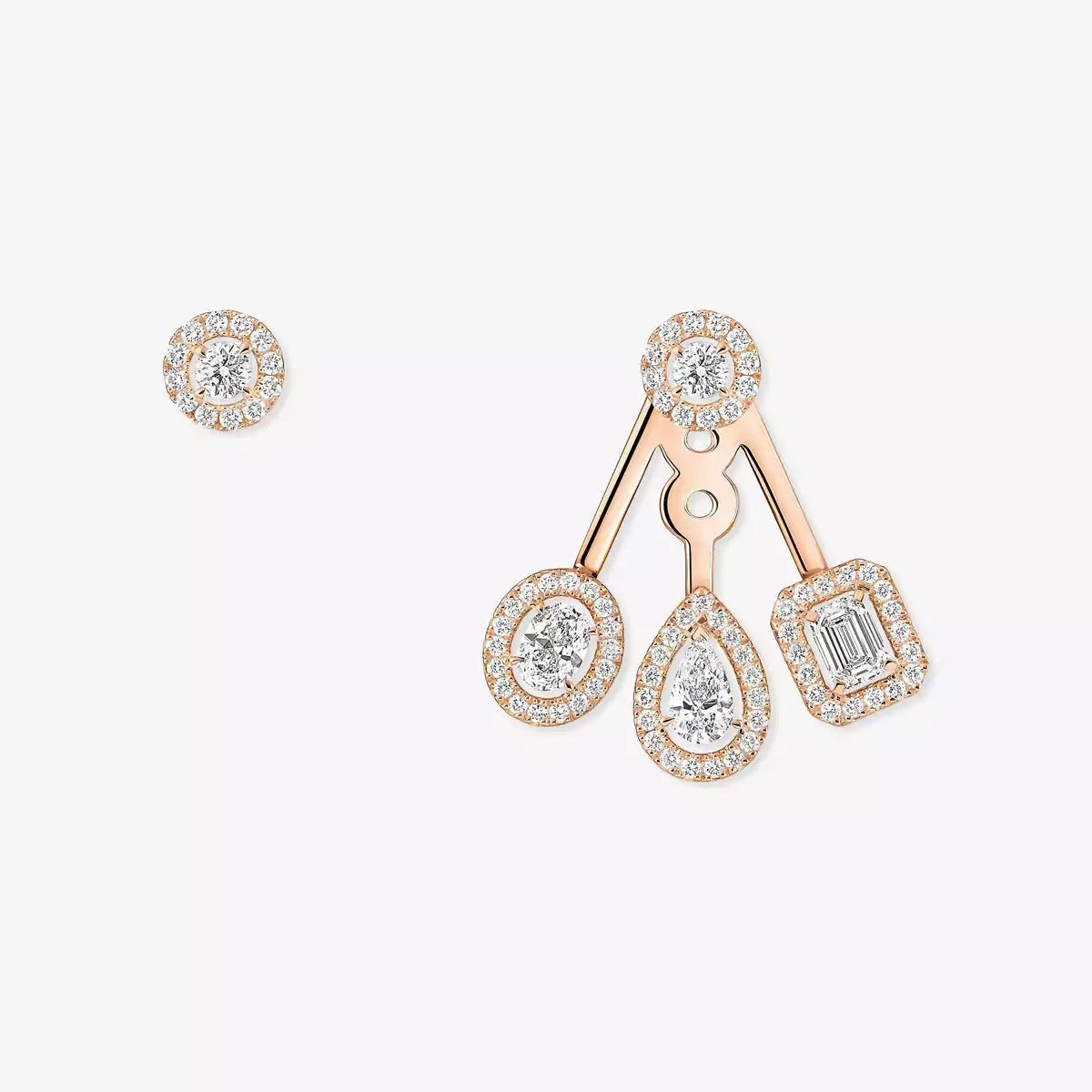 [Regal Jewels] My Twin Trio  Diamond Earrings