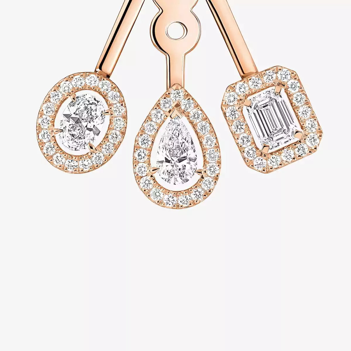 [Regal Jewels] My Twin Trio  Diamond Earrings