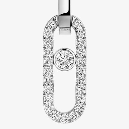 [Regal Jewels]Move Link Diamond Earrings