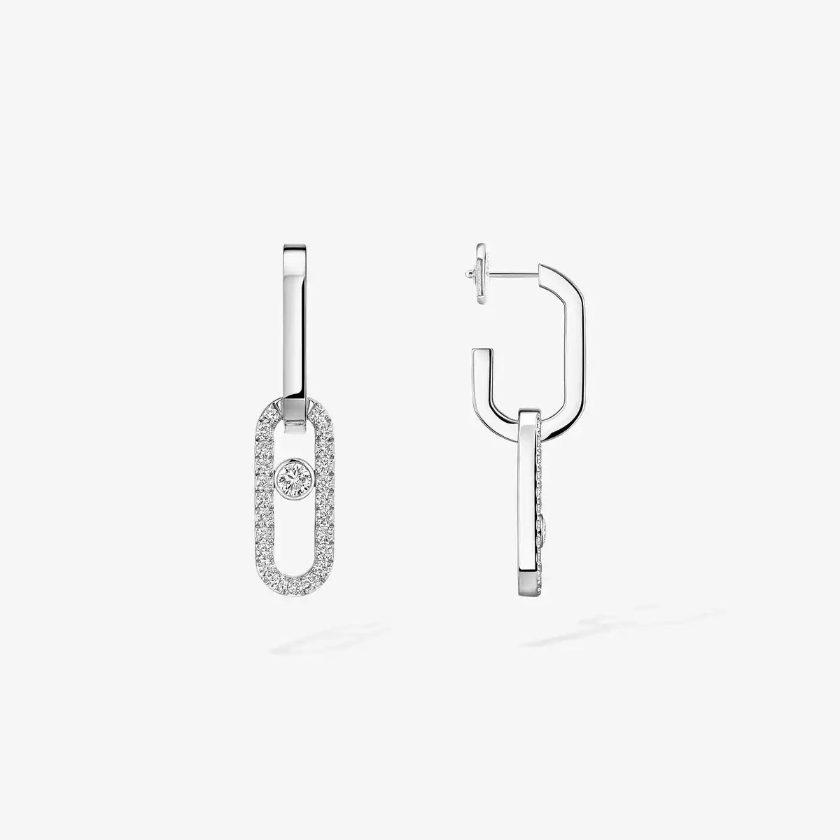 [Regal Jewels]Move Link Diamond Earrings
