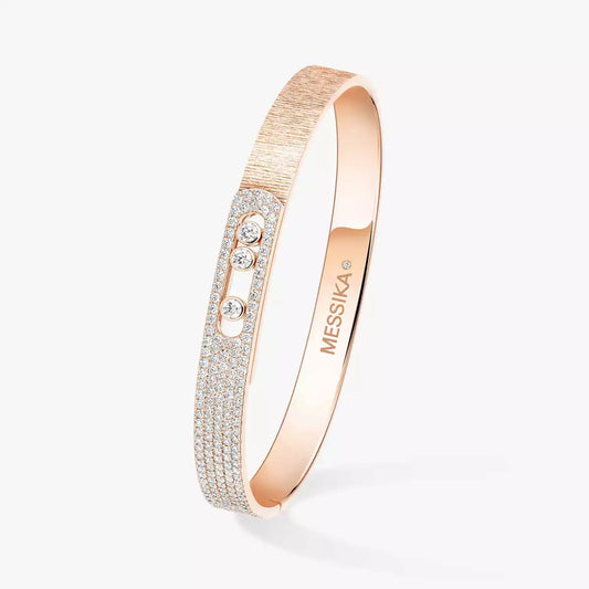 [Regal Jewels]Move Noa Ciselé half pavé bangle