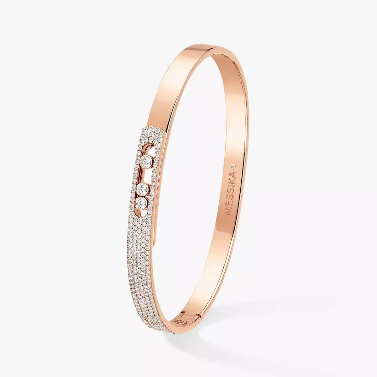 [Regal Jewels]Move Noa Rose Gold Pavé Diamond Bangle Bracelet