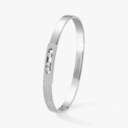 [Regal Jewels]Move Noa Rose Gold Pavé Diamond Bangle Bracelet