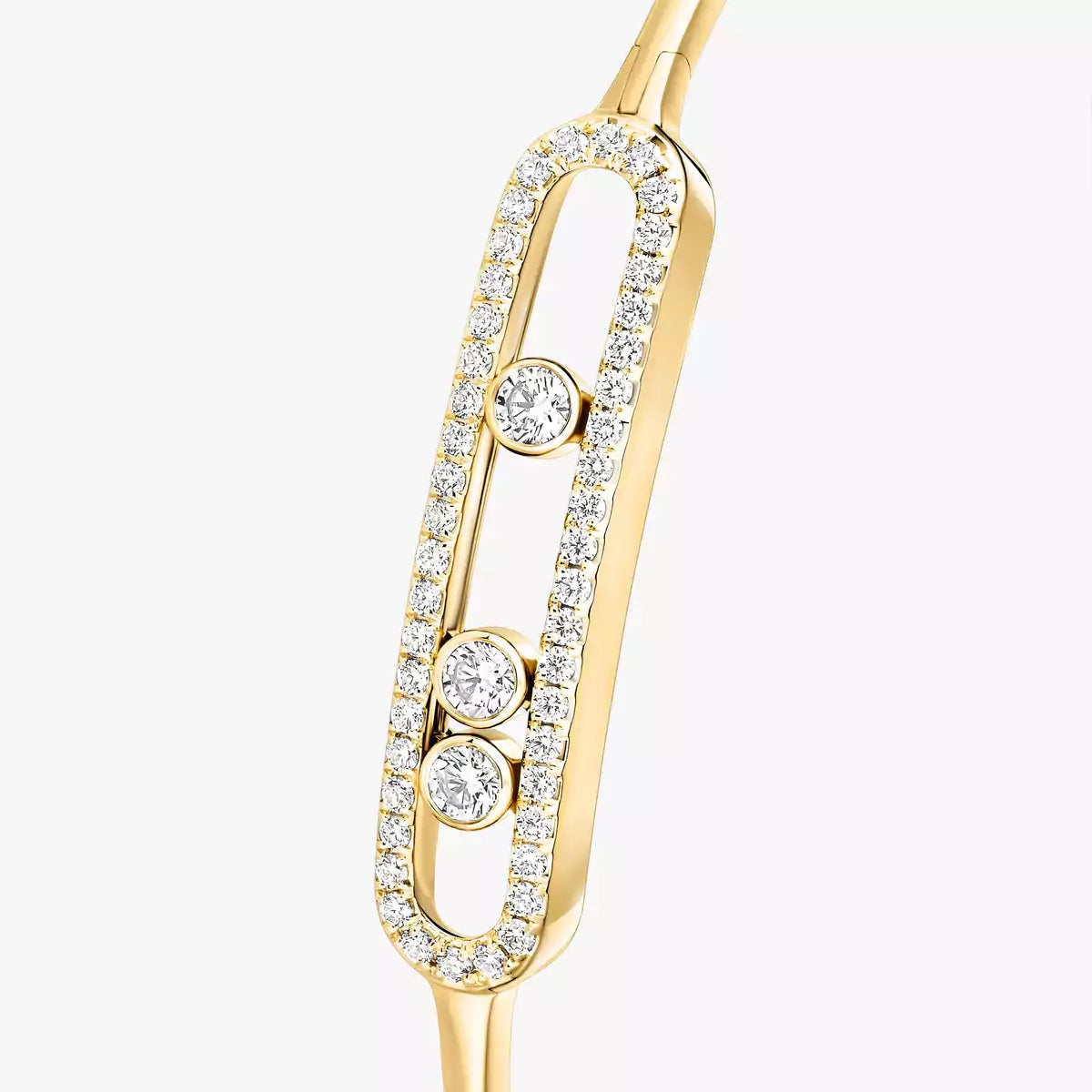 [Regal Jewels]Move Pavé Diamond Bangle Bracelet M