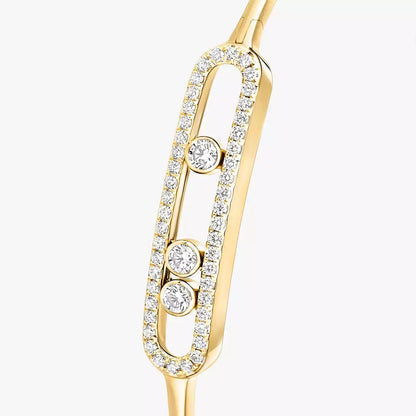 [Regal Jewels]Move Pavé Diamond Bangle Bracelet M