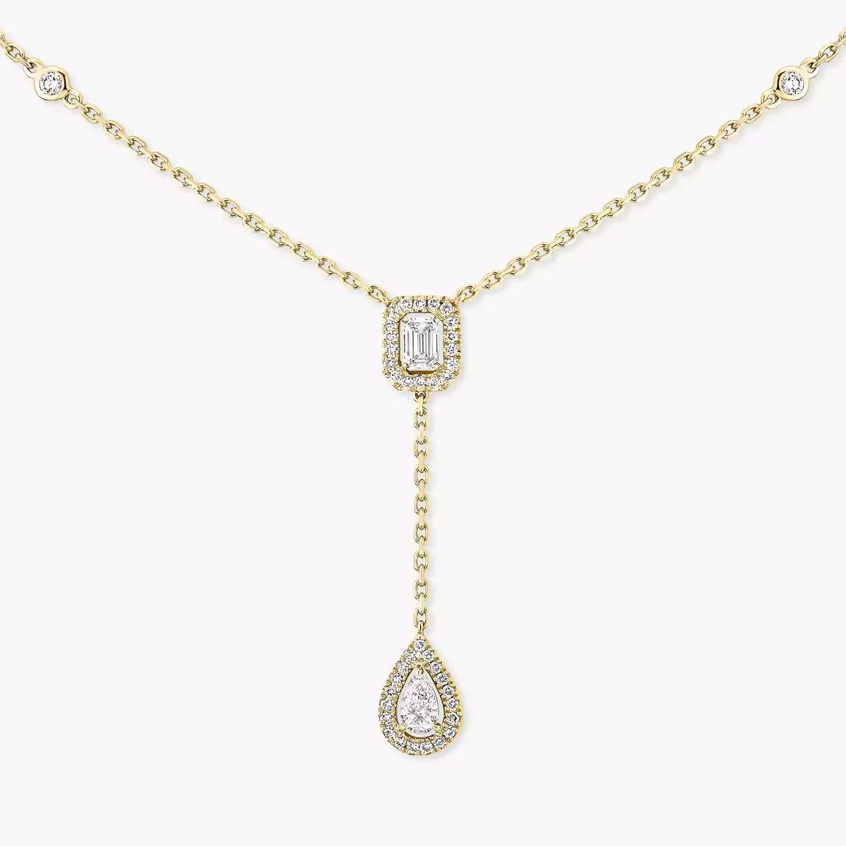 [Regal Jewels]Gold Diamond Tie Necklace
