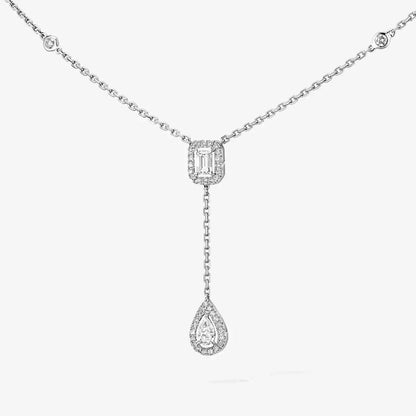 [Regal Jewels]Gold Diamond Tie Necklace