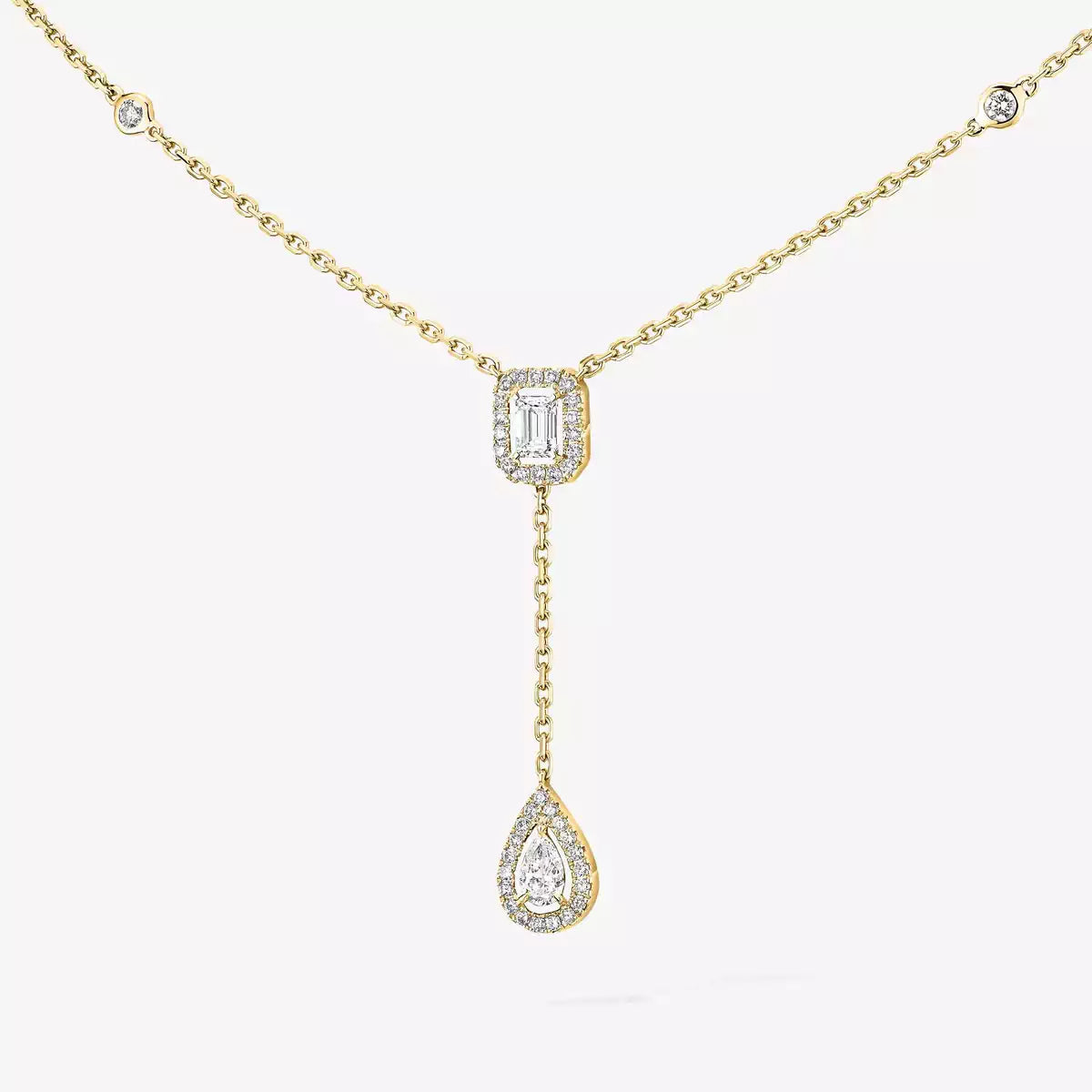 [Regal Jewels]Gold Diamond Tie Necklace