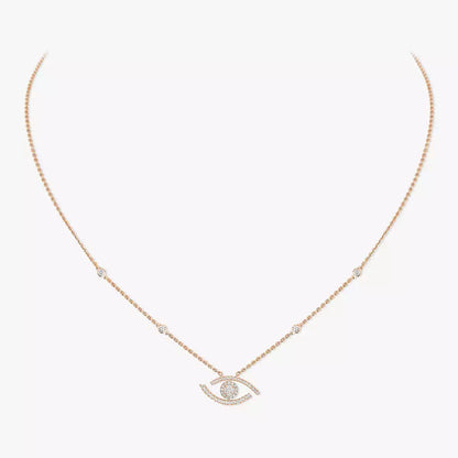 [Regal Jewels]Pave_ Diamond Necklace Lucky Eye