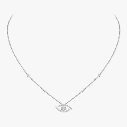 [Regal Jewels]Pave_ Diamond Necklace Lucky Eye