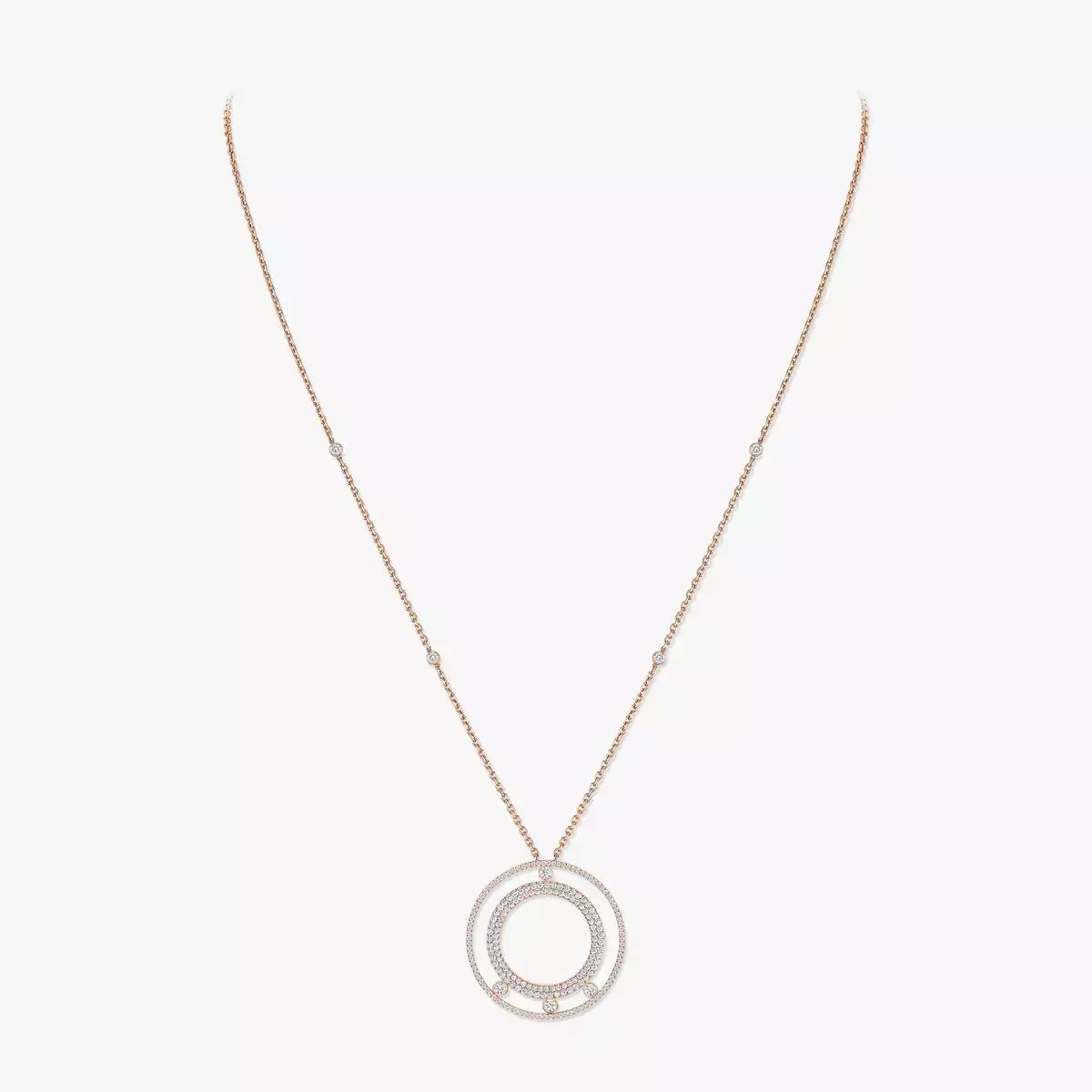 [Regal Jewels]Move Romane Long Pave_-Set Diamond Necklace