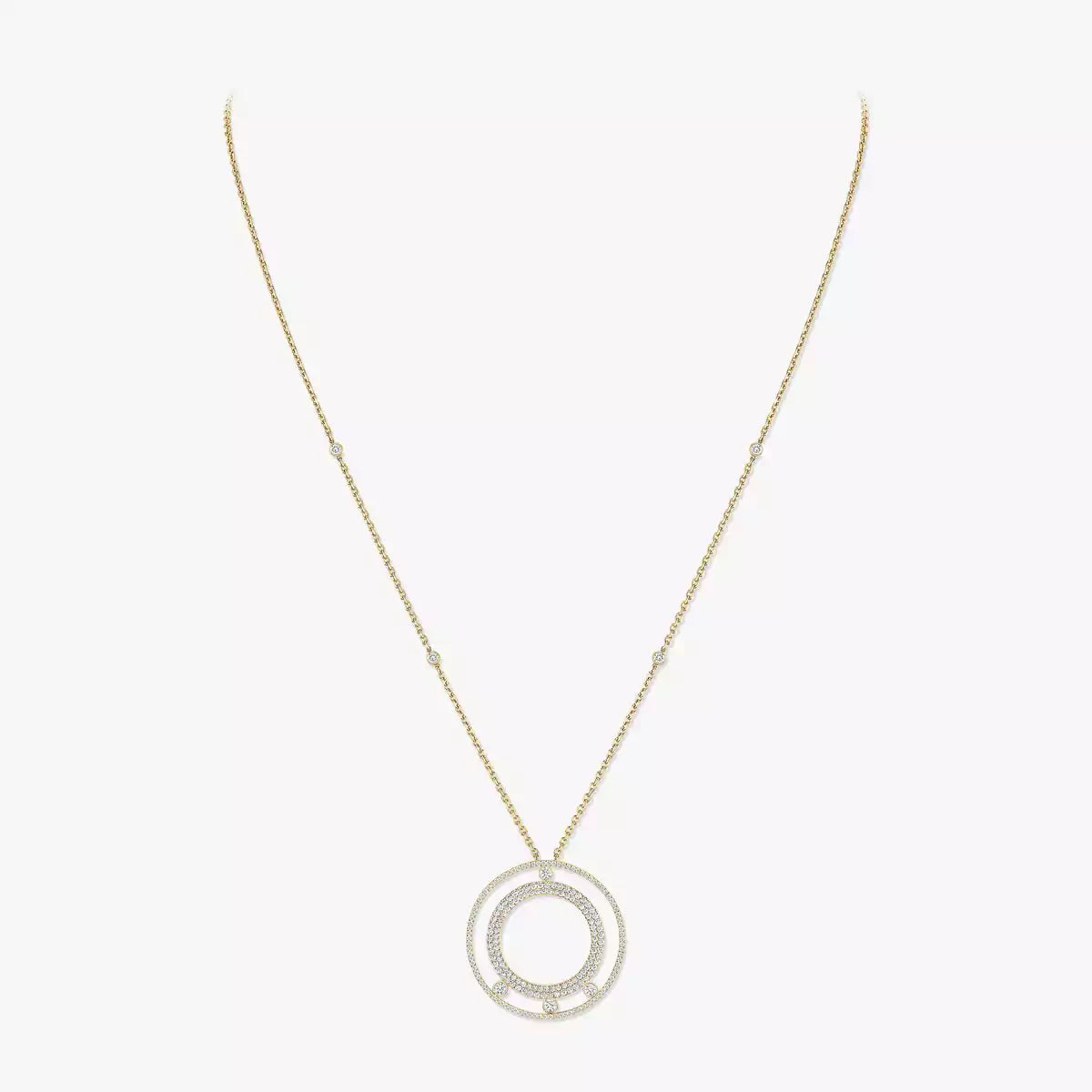 [Regal Jewels]Move Romane Long Pave_-Set Diamond Necklace