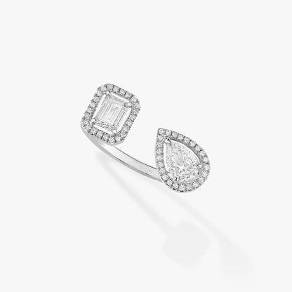 [Regal Jewels]MY TWIN TOI & MOI SILVER DIAMOND RING