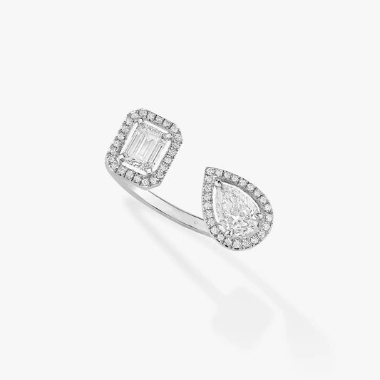 [Regal Jewels]MY TWIN TOI & MOI SILVER DIAMOND RING