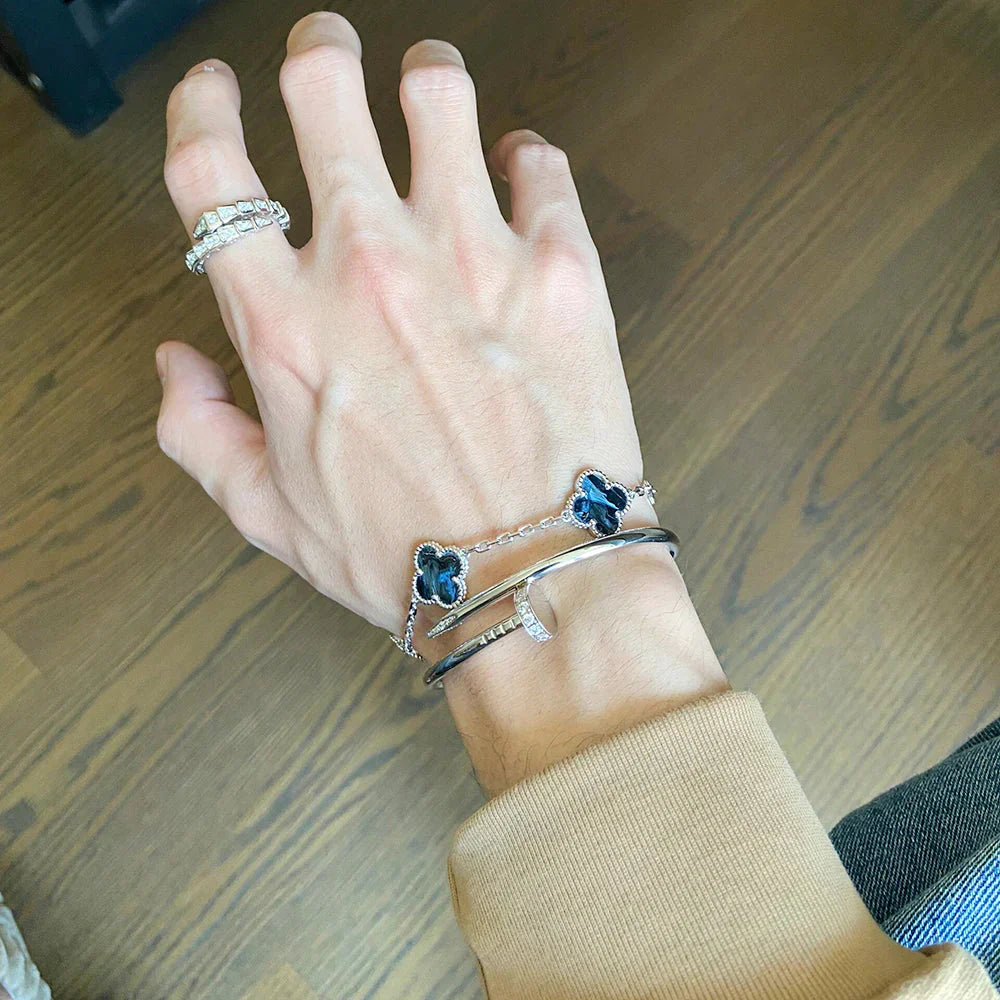 [Regal Jewels]CLOVER 5 MOTIF PIETERSITE BRACELET COLLECTION