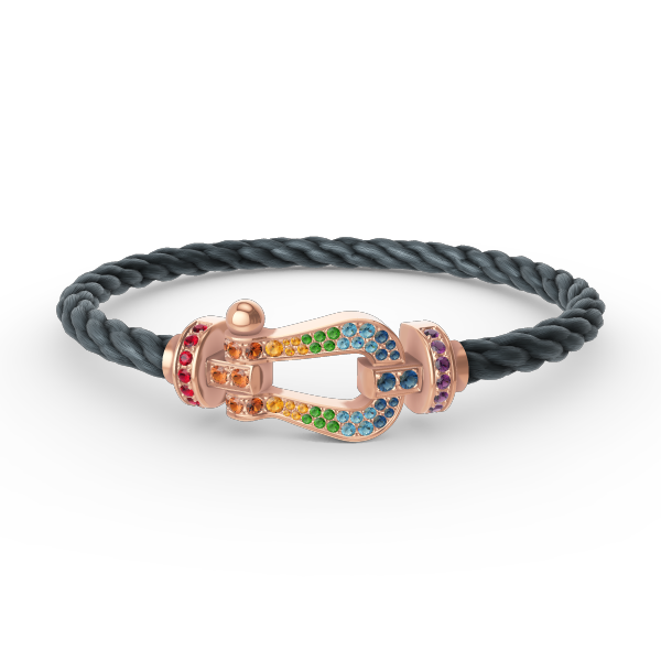 [Regal Jewels]FORCE LARGE HORSESHOE  COLORED DIAMOND BRACELET ROSE GOLD