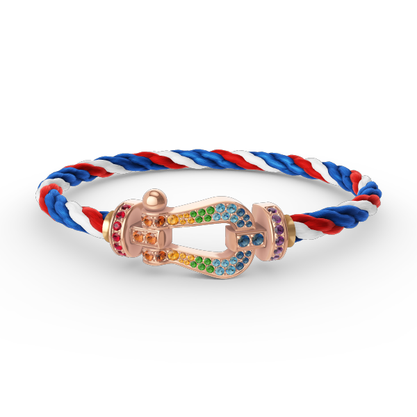 [Regal Jewels]FORCE LARGE HORSESHOE  COLORED DIAMOND BRACELET ROSE GOLD