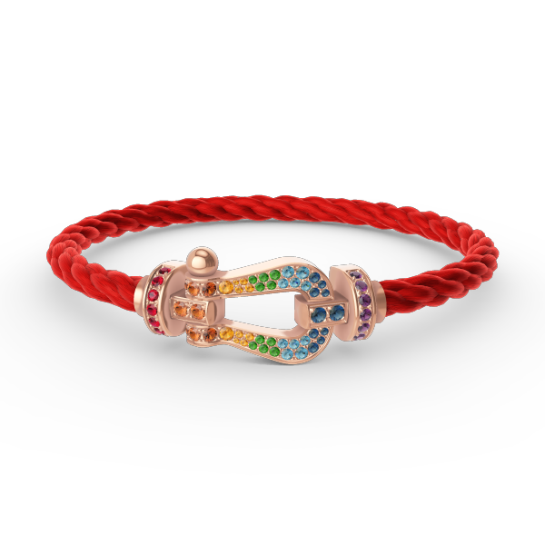[Regal Jewels]FORCE LARGE HORSESHOE  COLORED DIAMOND BRACELET ROSE GOLD