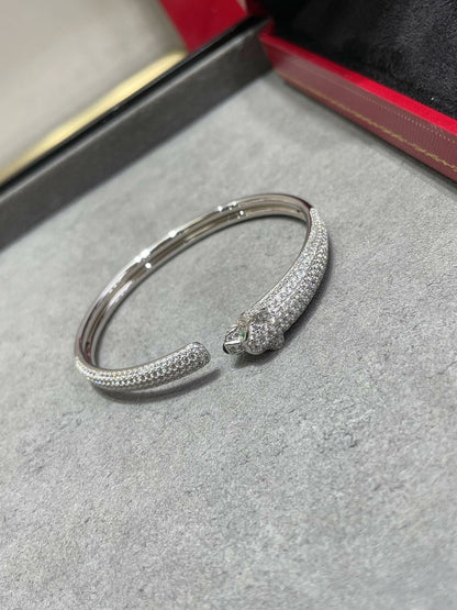 [Regal Jewels]PANTHERE FULL DIAMOND OPEN BRACELET