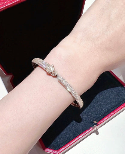 [Regal Jewels]PANTHERE FULL DIAMOND OPEN BRACELET